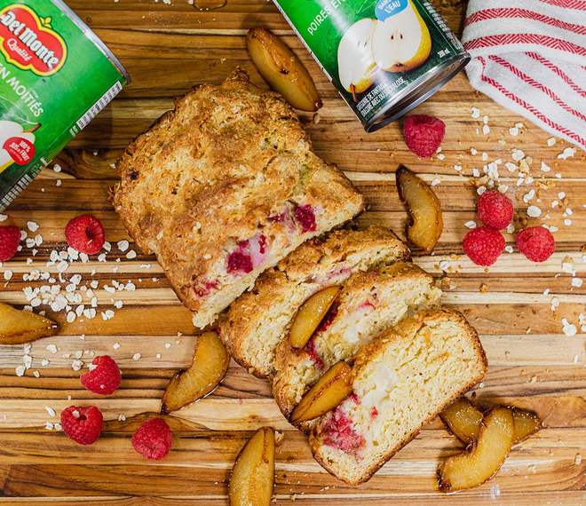 Pear and raspberry bread