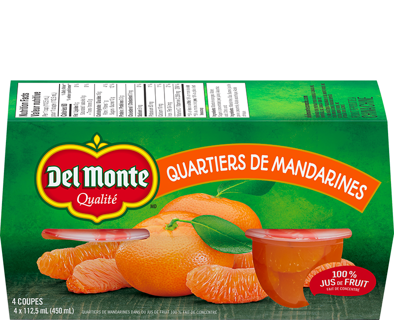 Mandarines dans 100% jus de fruits fait de concentré